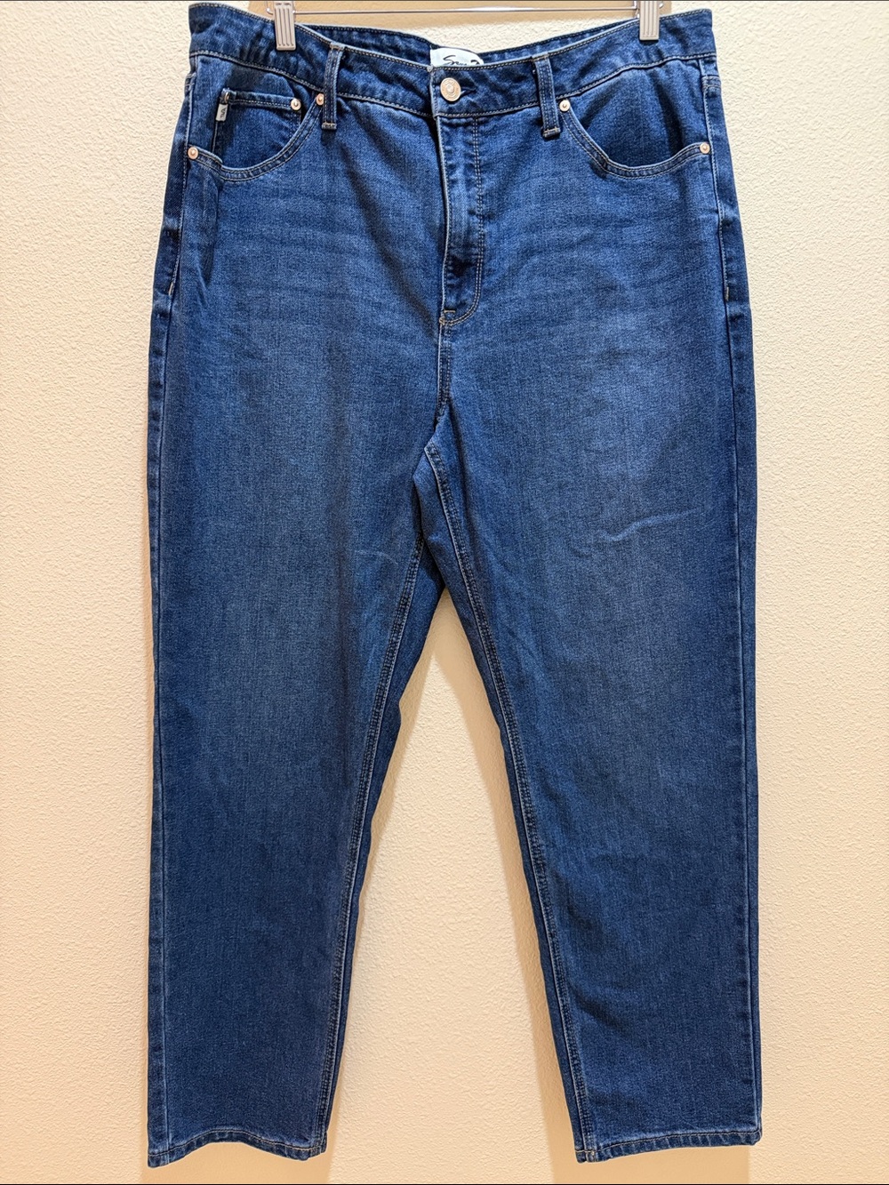 Seven7 Classic Straight Blue Denim Jeans Size 16